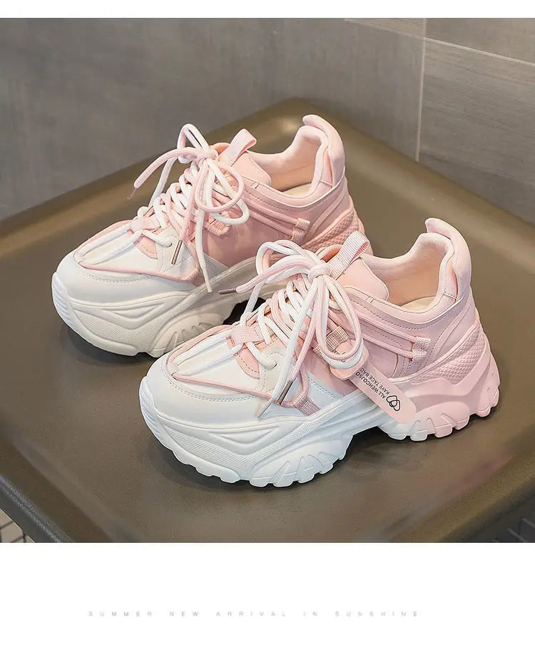 Women's Platform Sneakers - 2024 Spring Fashion Thick Sole Casual Shoes & Tennis Trainers