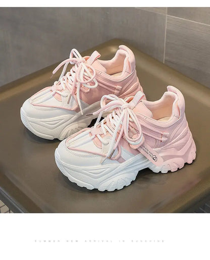 Women's Platform Sneakers - 2024 Spring Fashion Thick Sole Casual Shoes & Tennis Trainers
