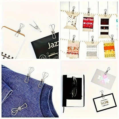 20PCS Stainless Steel Clothes Pins - Durable Metal Utility Clips for Laundry & Home