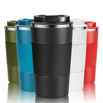 Stainless Steel Coffee Cup - Double Layer Vacuum Insulated Office Mug, Portable Outdoor Car Water Cup, Fashionable Travel Mug