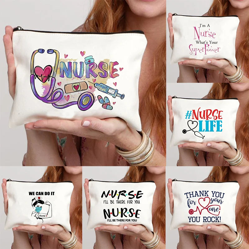 High-Quality Square Pillowcase — Washable Living Room Sofa Cushion Cover with “Thanks to Nurse” Print for Home & Office Decor