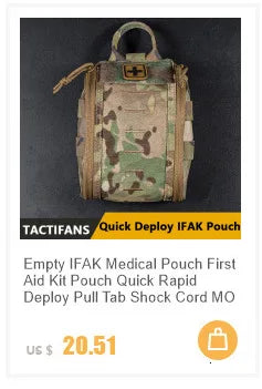 Trauma Pouch IFAK Medical Kit – Tactical Hunting Waist Bag for Battle Belt & Plate Carrier