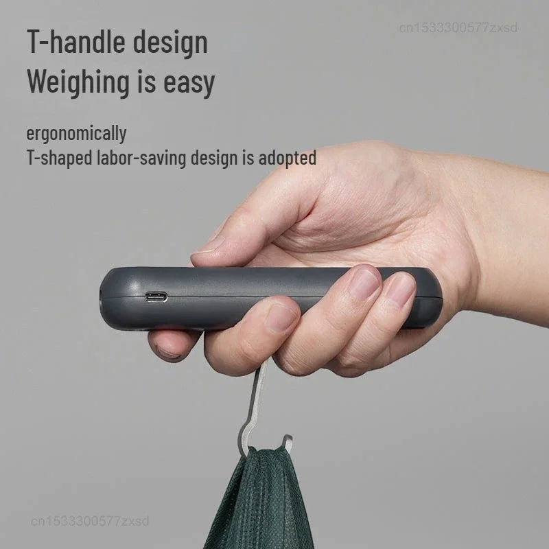 JIMIHOME LCD Digital Electronic Scale - Rechargeable Portable Food & Luggage Scale, Travel Suitcase Balance Weight Scale