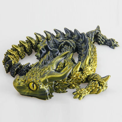 3D Printed Movable Dragon Fidget Toy – Rotatable Articulated Desktop Ornament & Gift for Kids & Adults