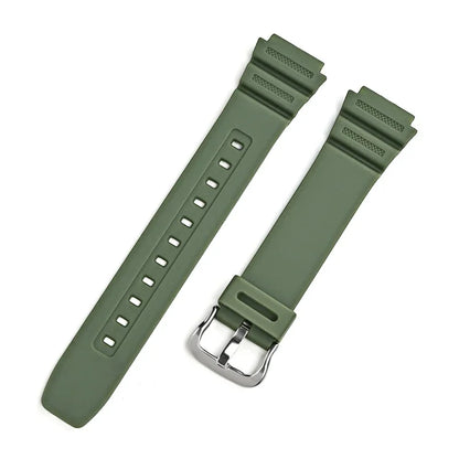 18mm Rubber Watch Strap for Casio G-Shock AQ-S810W, AE-1200, W-216H, W-735H, SGW-400 & MRW-200H - Universal Resin Replacement Watchband