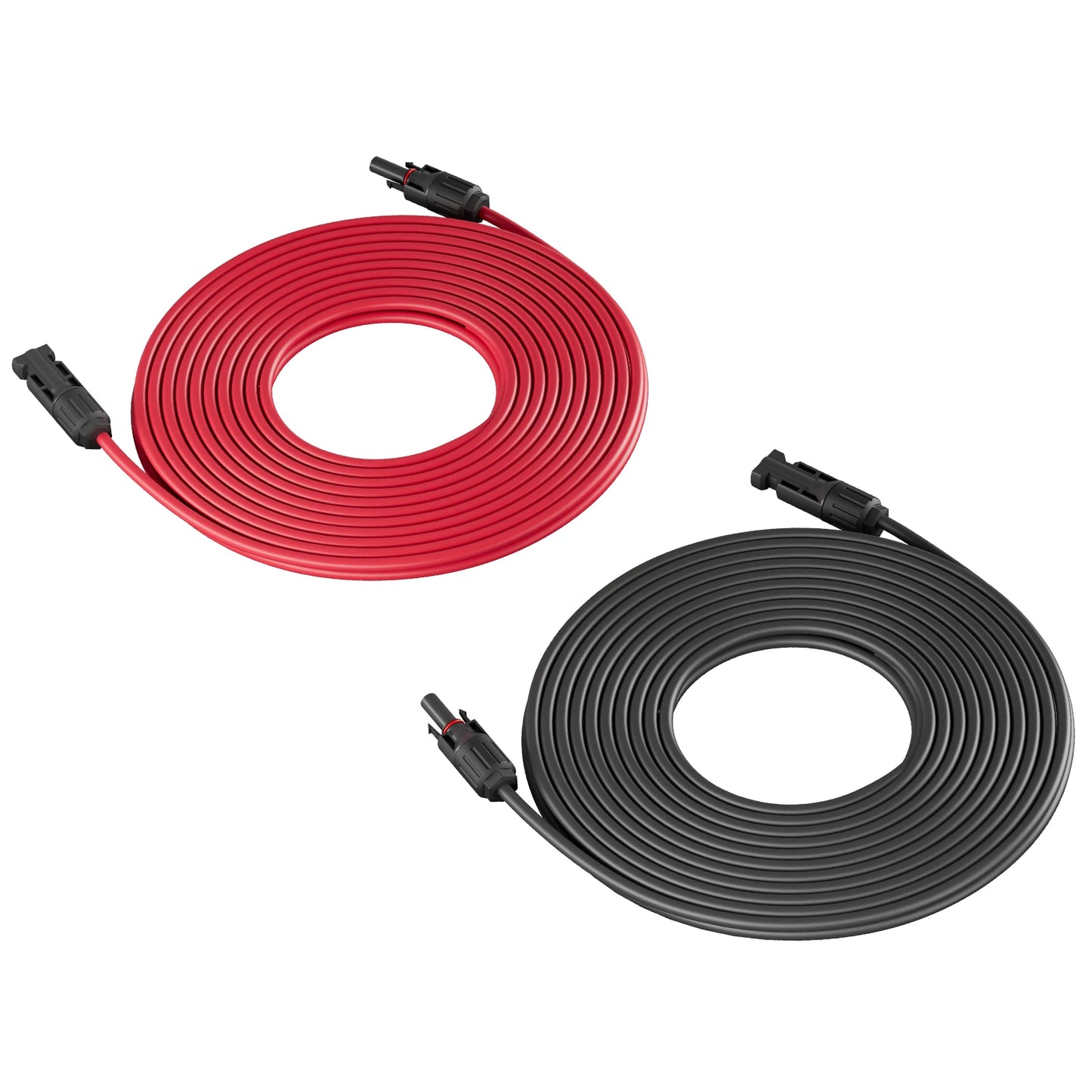 Solar Panel Extension Cable – PV DC Wire 1-10m, 4mm²/6mm² 1000V/1500V with Solar Connector Plugs