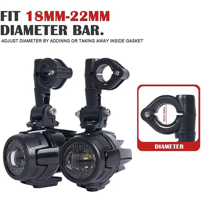 40W LED Fog Light Upgrade for BMW R1200GS, F800GS, F700GS, F650 & K1600 – 6000K Bright Motorcycle Auxiliary Lamp