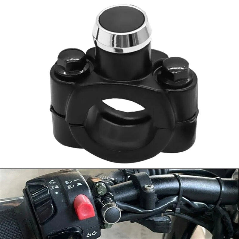Universal 7/8" Motorcycle Handlebar Switch – Aluminum Alloy Horn, Headlight & Strobe Button