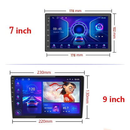 Srnubi 2DIN Car Radio Android 12 – Universal 7"/9" CarPlay Multimedia Player for Nissan, Honda, Toyota, Lada, Volkswagen, Hyundai