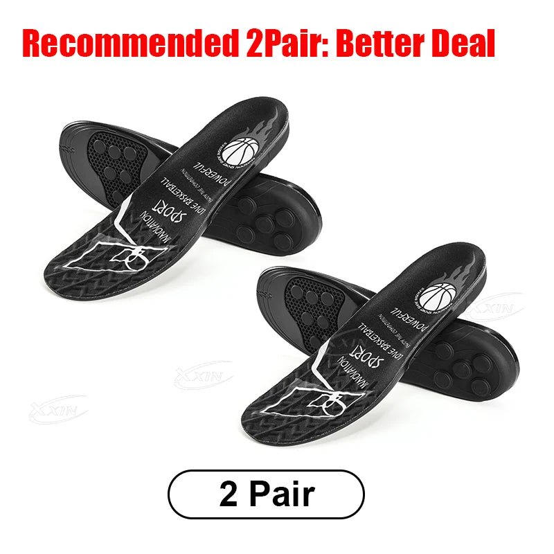 Spring Silicone Gel Insoles - Elastic Cushioning Sport Shoe Inserts for Basketball