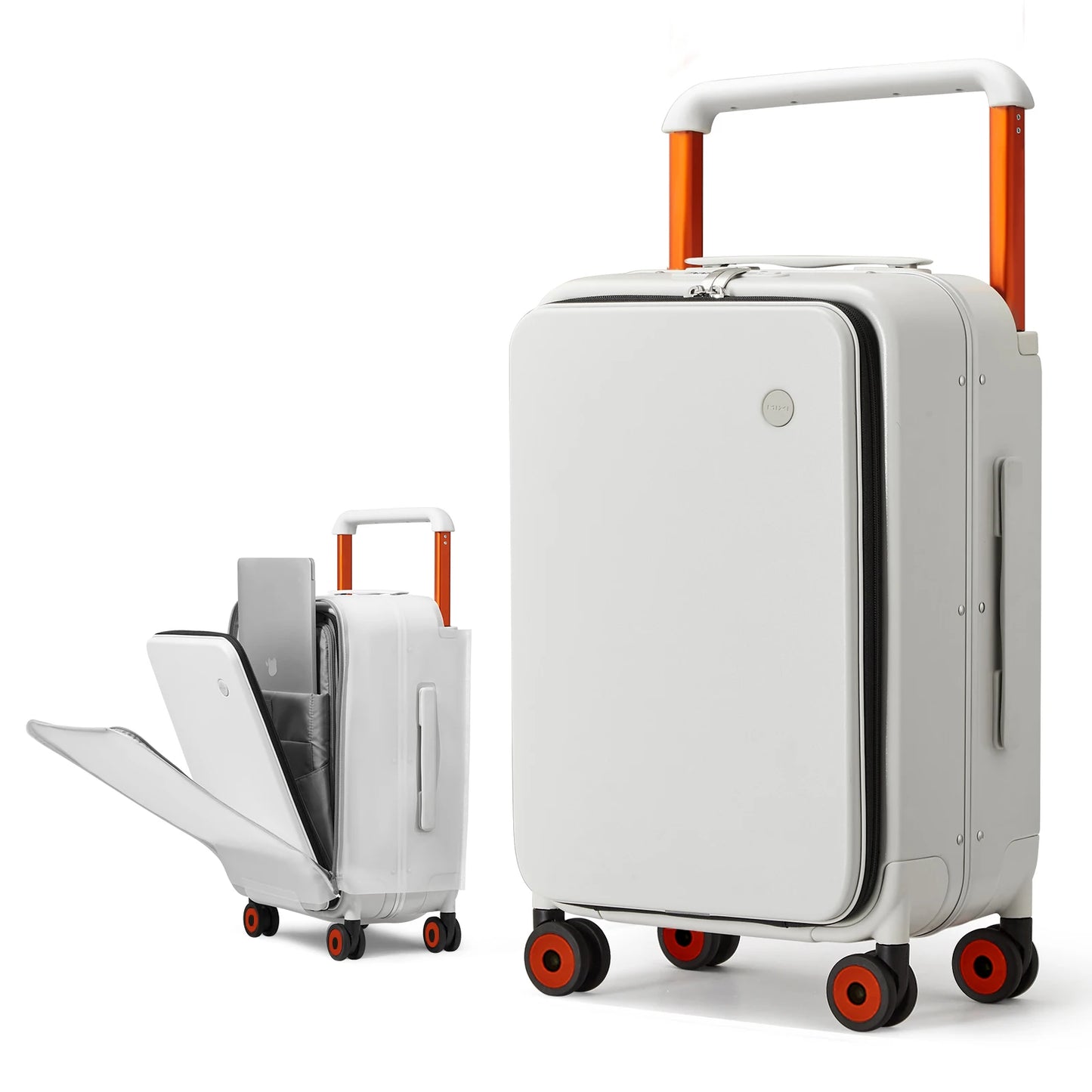 Mixi 20" Wide Handle Carry-On Suitcase – Men & Women Travel Trolley Luggage with PC Aluminum Frame M9275