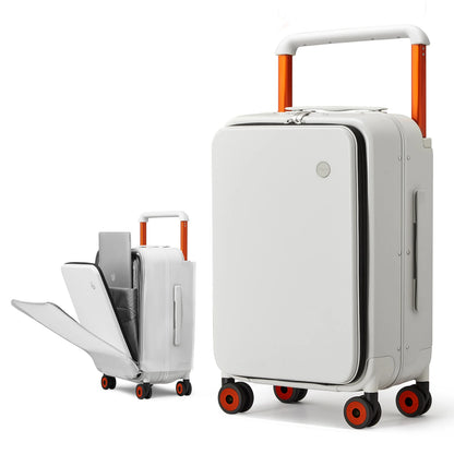 Mixi 20" Wide Handle Carry-On Suitcase – Men & Women Travel Trolley Luggage with PC Aluminum Frame M9275