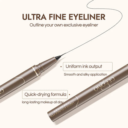 GECOMO 0.01mm Liquid Eyeliner – Super Slim, Waterproof, Quick-Dry, Long-Lasting & No-Smudge Pencil