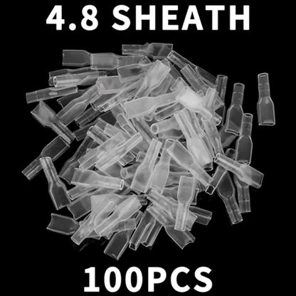 100PCS 2.8/4.8/6.3mm Male & Female Crimp Terminal Connectors – Gold & Silver Wire Connectors for Car & Electronics