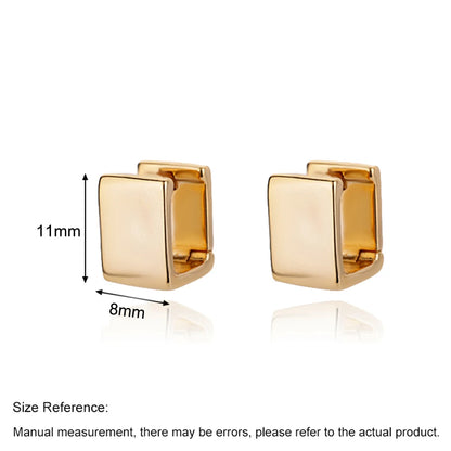 2024 Gold Square Hoop Earrings – Stainless Steel Geometric Jewelry for Women