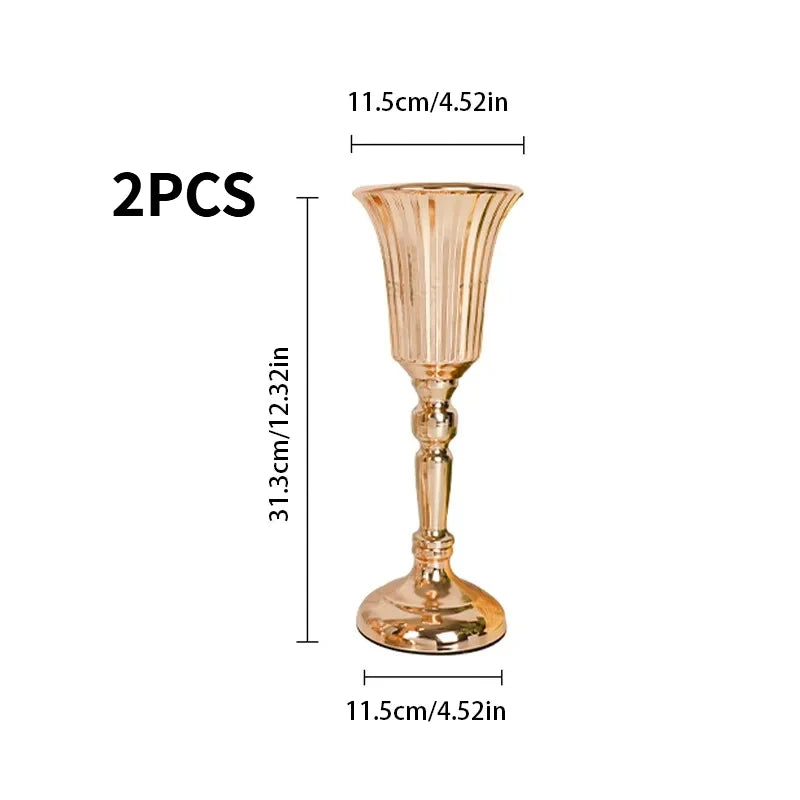 Retro Wrought Iron Flower Pots — Wedding, Dried Flower & Home Decoration Vases for Hotel & Event