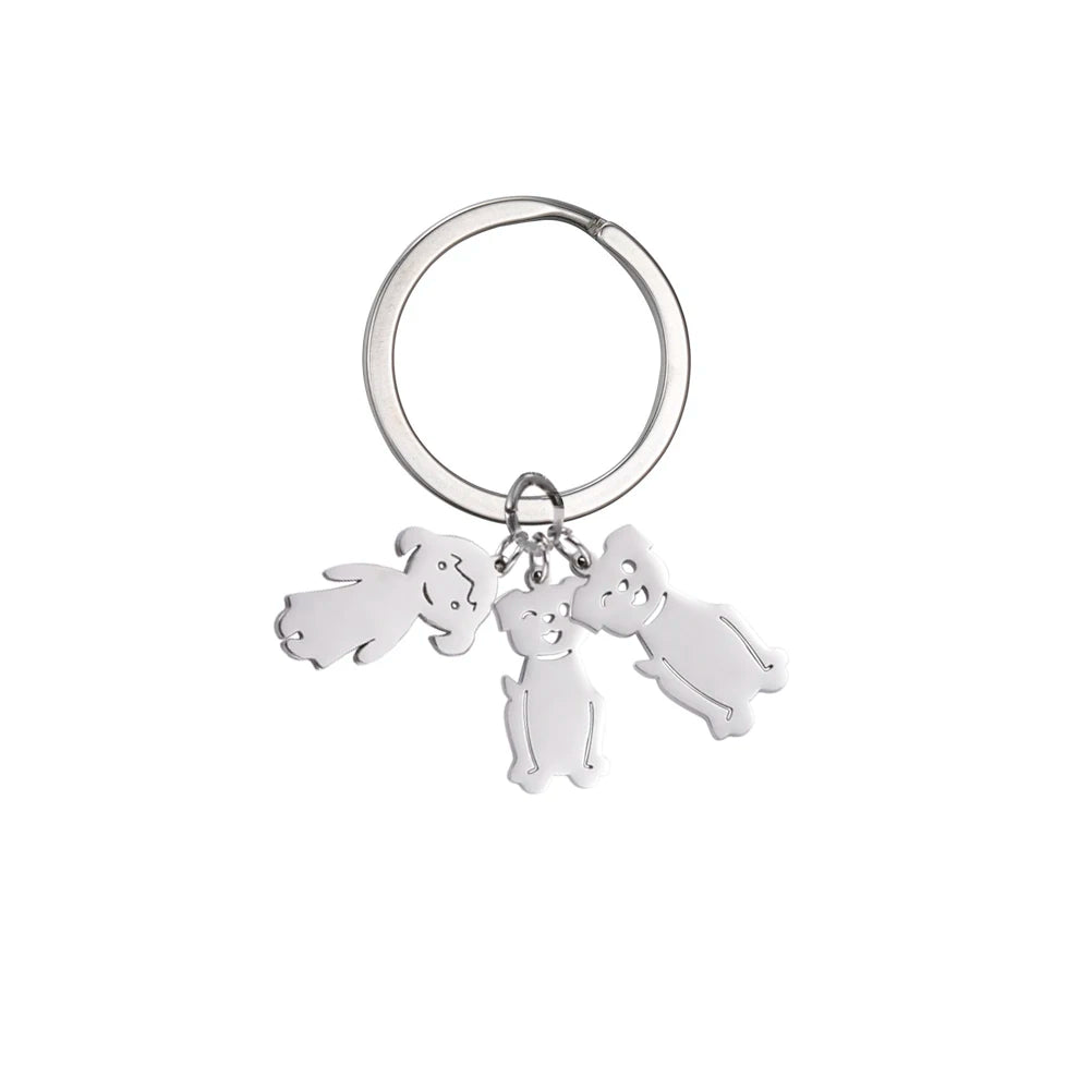 Personalized Kids & Family Keychain – Custom Name Key Chain for Mother’s Day, Couples, Boys, Girls, Pets, Mom, Dad, Baby Gift