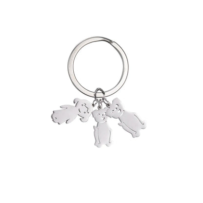Personalized Kids & Family Keychain – Custom Name Key Chain for Mother’s Day, Couples, Boys, Girls, Pets, Mom, Dad, Baby Gift