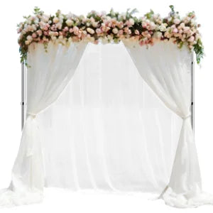 10x10Ft Double Crossbar Pipe and Drape Backdrop Stand Kit – Adjustable Metal Frame for Photography & Events