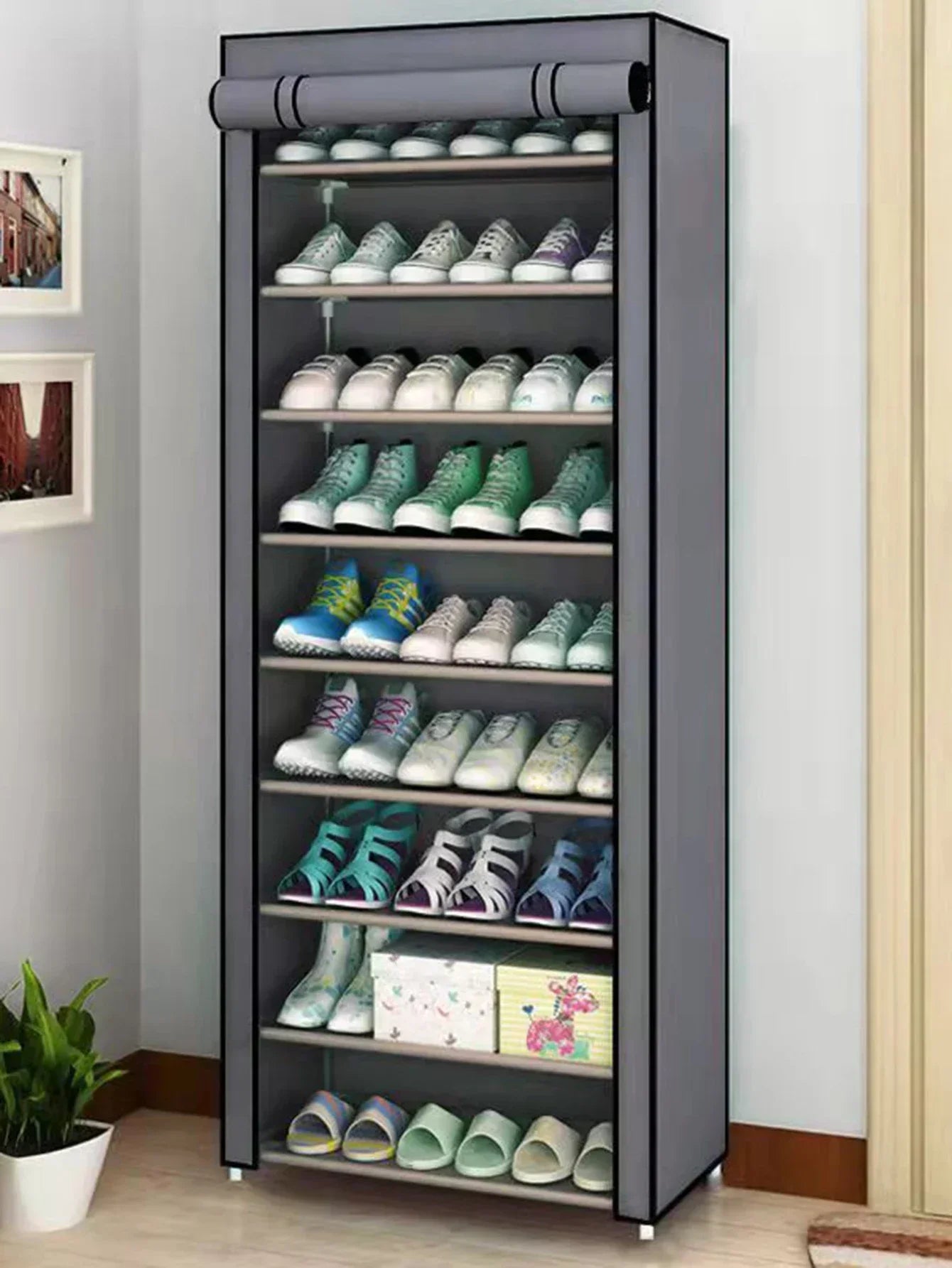 Multilayer Dustproof Shoe Storage Rack – Space-Saving Nonwoven Shoe Cabinet & Organizer for Home Furniture