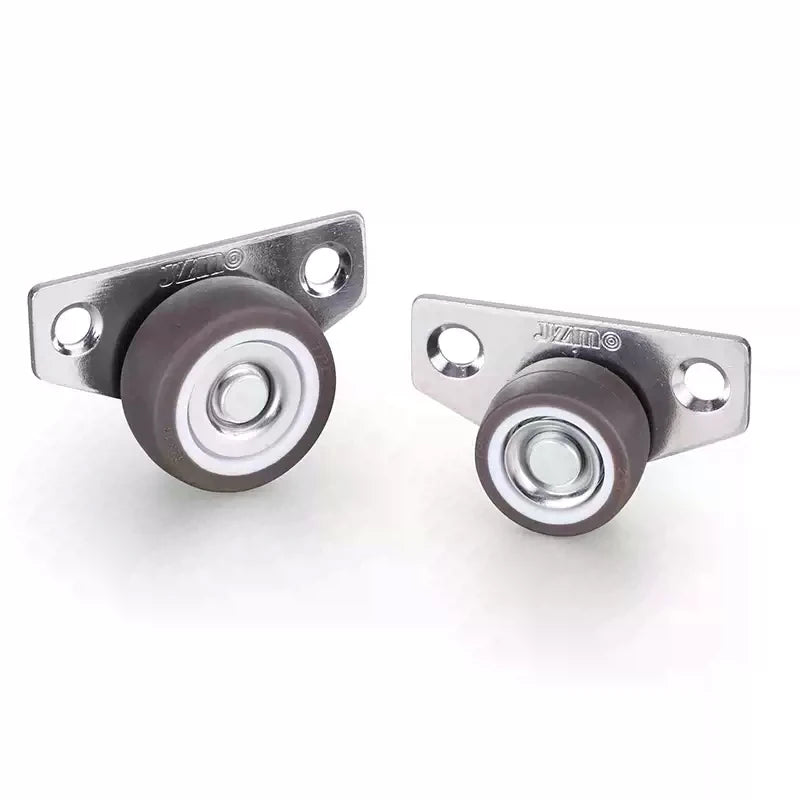 4Pcs Silent Rubber Casters | Low Profile Drawer Wheels for Furniture, Kitchen Cabinets, and Tables - Side Installation Replacement