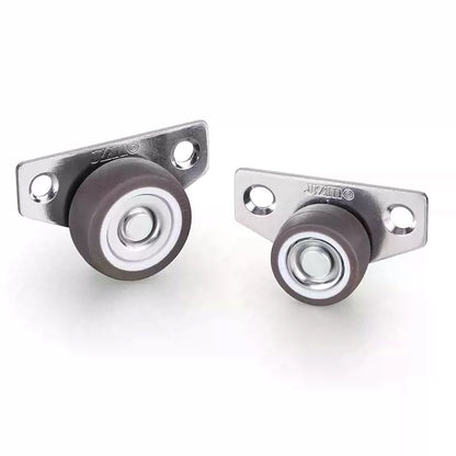 4Pcs Silent Rubber Casters | Low Profile Drawer Wheels for Furniture, Kitchen Cabinets, and Tables - Side Installation Replacement
