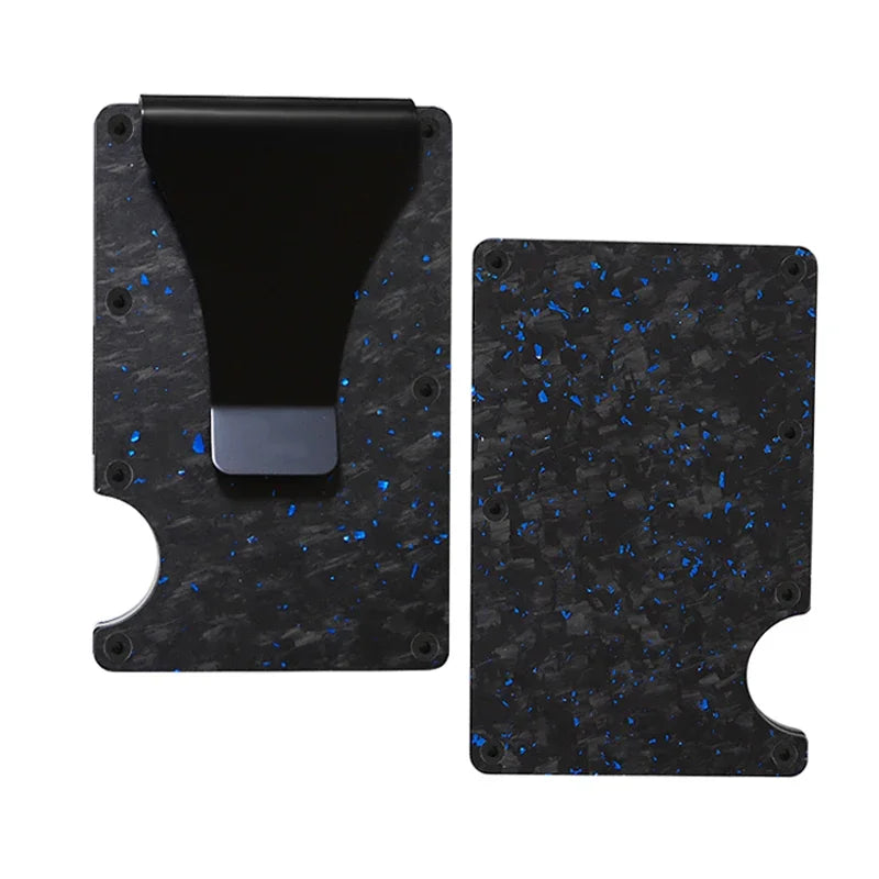RFID Carbon Fiber Minimalist Slim Wallet for Men - Luxury Credit Card Holder Carteira Cartera Tarjetero Hombre