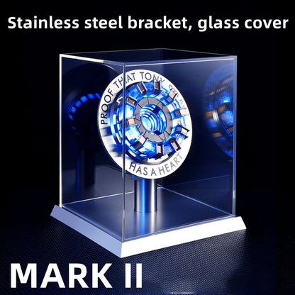Avenger Iron Man MK1 Arc Reactor – Tony Stark Heart of Mark Figure with LED Light, 1:1 Cosplay Toy Chest Lamp for Kids Gift