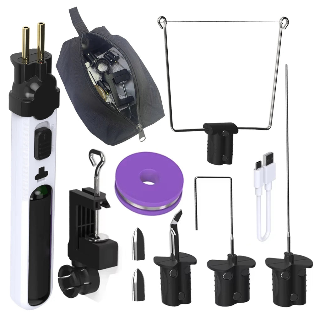 7-in-1 Cordless Hot Wire Foam Cutter Kit – Multipurpose Hot Knife and Soldering Iron for EVA, KT Board, and Sponge Carving