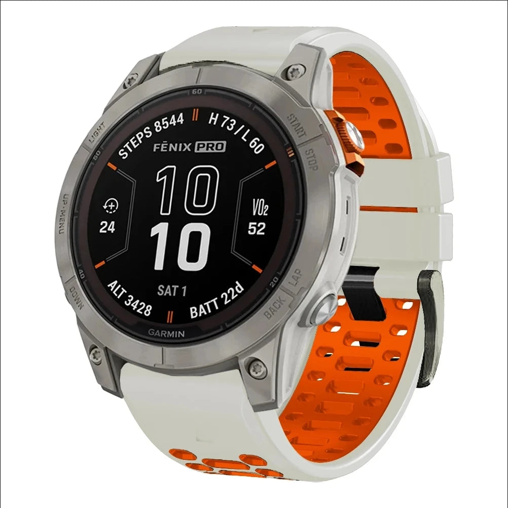 Outdoor Sports Silicone Watch Band 22mm/26mm for Garmin Fenix 5 6 7 8 Series, Tactix, Mk2, Enduro – QuickFit Replacement Strap