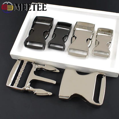 Metal Side Release Buckles Set – 20/25/38mm Backpack Strap Clips & Webbing Clasps for Bags, Dog Collars & Hardware Accessories (2–5Pcs)