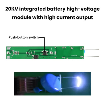 3.7V 20KV High-Voltage Ignition Coil Booster - Arc Pulse Step-Up Transformer & Power Supply Inverter