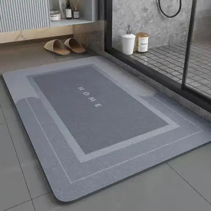Bathroom Absorbent Floor Mat – Anti-Slip Diatomaceous Mud Quick-Dry Foot Rug for Toilet & Door, Anti-Fall Mat