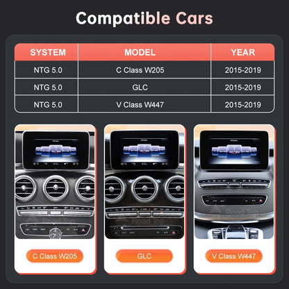 1920x720 Multimedia Touch Screen - Wireless CarPlay & Android Auto for Mercedes-Benz C Class W205, GLC, V Class W447 (2015-2018) NTG5.0