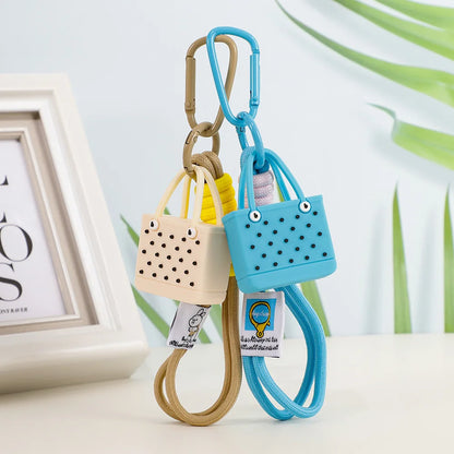 Fashion Beach Bag Keychain Pendant – Women's Bogg Bag Charm, Simulation Design, Wallet Accessories for Keys