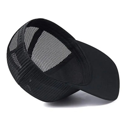 Unisex Curved Brim Trucker Hat - Breathable Summer Mesh Baseball Cap for Men & Women