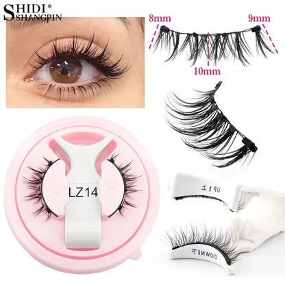 Magnetic Eyelashes Set – Handmade Fluffy Faux Mink Reusable False Lashes with Magnetic Tweezers for Natural Makeup Look