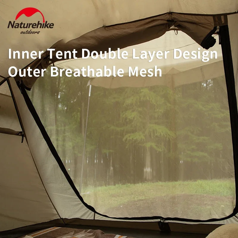 Naturehike Aries Tunnel Tent – 4-6 Person 4-Season Geodesic Outdoor Camping Tent, Double Layer, Large Travel Shelter