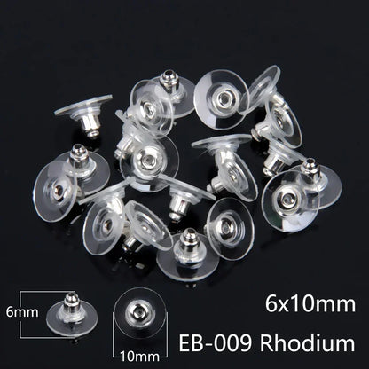 50–2000PCS Soft Silicone Earring Back Stoppers – Clear Rubber Stud Earring Safety Backs, DIY Jewelry Findings Accessories for Secure Fit