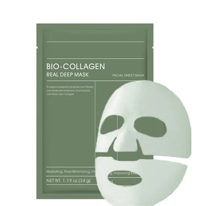 Bio Collagen Facial Mask – Deep Hydrating, Pore-Shrinking, Firming & Brightening Korean Skin Care