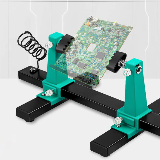 Adjustable Circuit Board Repair Fixture - 360° Rotating Motherboard Holder for PCB Welding Soldering Disassembly Maintenance
