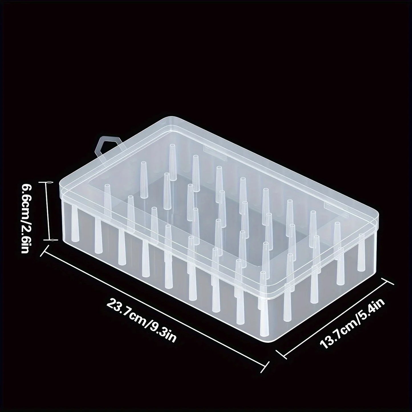 42-Roll Sewing Thread Storage Box - Transparent Portable Embroidery & Sewing Organizer