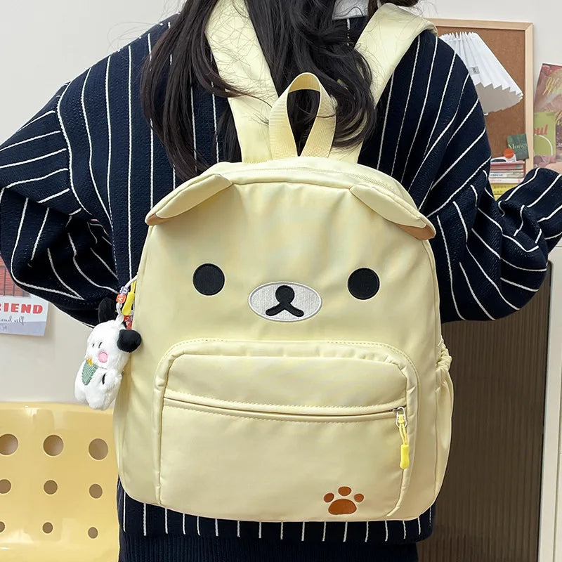 Rilakkuma Anime Backpack — Cute Relax Bear School Bag for Women, Girls & Boys, Outdoor Travel Rucksack Gift