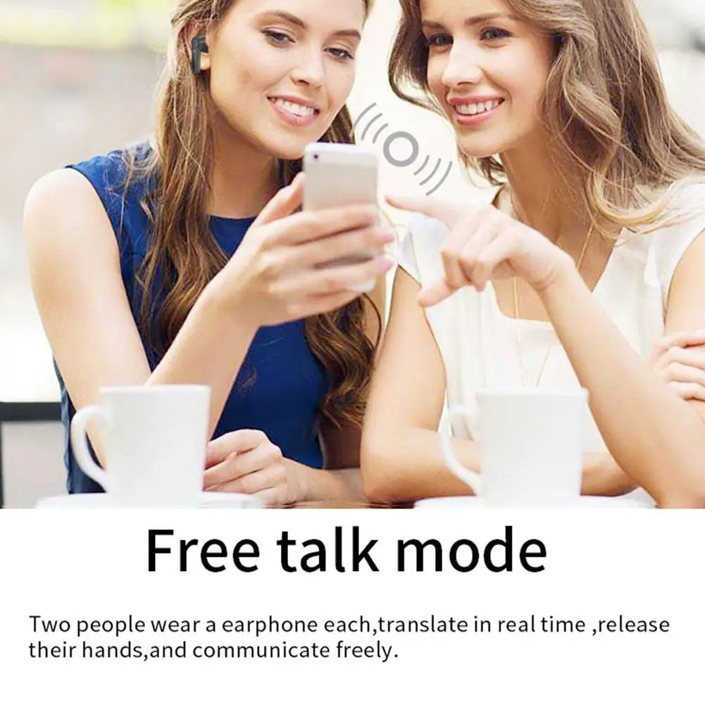 Smart Translate Earbuds — Real-Time Voice Translator, 144 Languages, Online & Offline, 4 Modes, 98% Accuracy