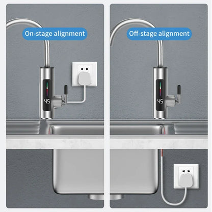 3000W 220V Electric Kitchen Water Heater Tap – Instant Hot & Cold Stainless Steel Faucet
