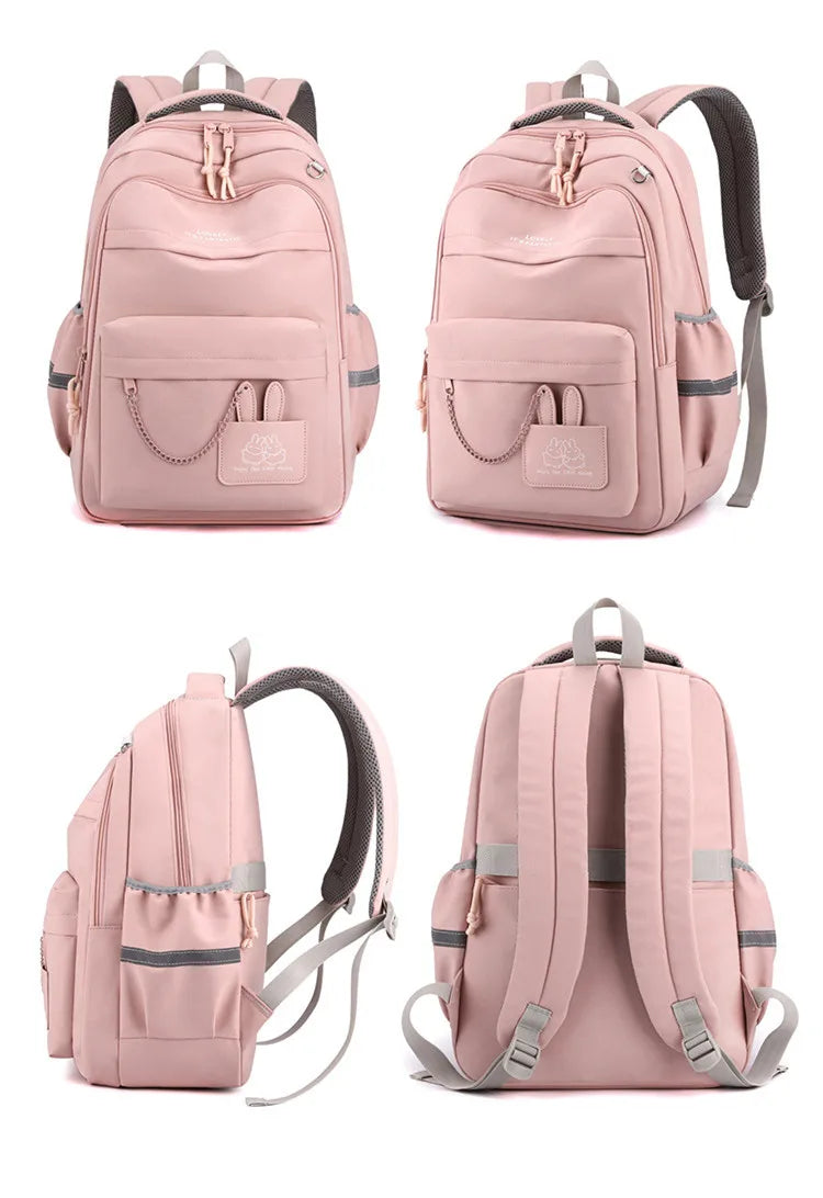 Girls’ School Backpack | Purple & Pink Large Capacity Bookbag for Kids, Primary Students Gift