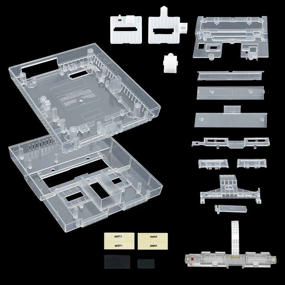 SNES Transparent Replacement Shell Case — Super NES Console Accessory
