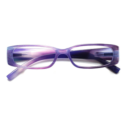 Stylish Small Frame Reading Glasses - Spring Hinge Readers for Men & Women in 6 Color Options