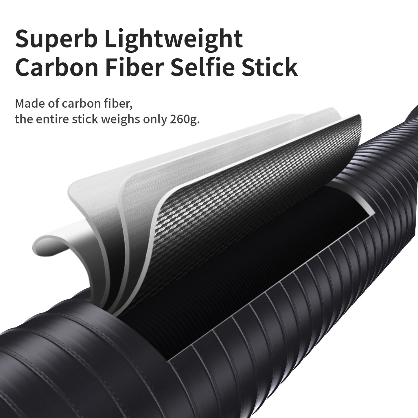 aMagisn 3M Invisible Selfie Stick - 1.2M Carbon Fiber Telescopic Monopod for DJI, GoPro, Insta360 X3/X4 Accessories