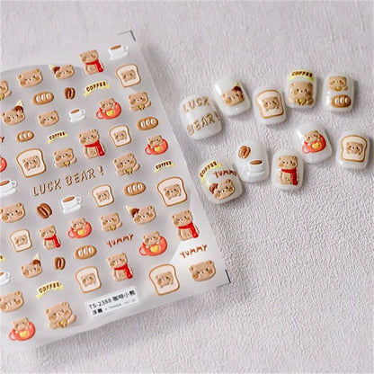 Vintage Rose Flower Nail Stickers – Red & Blue Laser Gold/Silver Nail Art Decals for Manicure Design DIY Beauty Tool